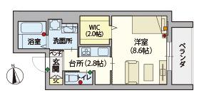 ルティルオプス高円寺(1K/3階)の間取り写真