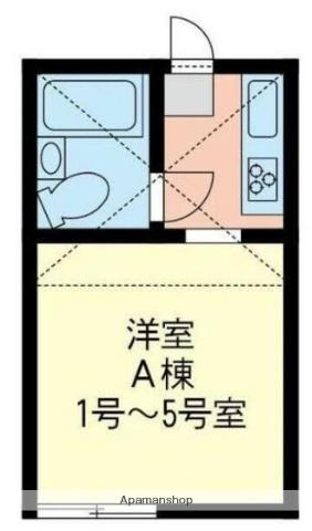 プラザドゥパナーシA棟(1K/2階)の間取り写真