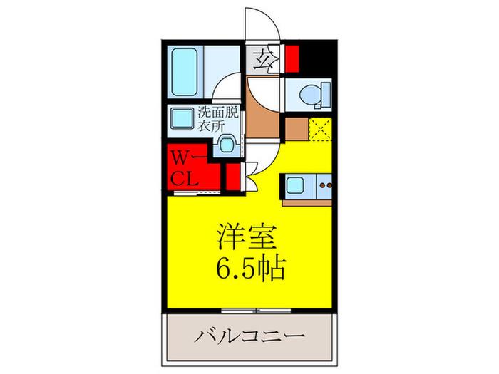 ウェルスクエア池田石橋II(ワンルーム/1階)の間取り写真