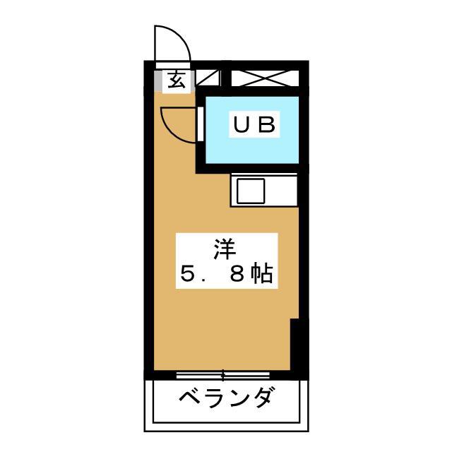 パルタージュ立川(ワンルーム/7階)の間取り写真