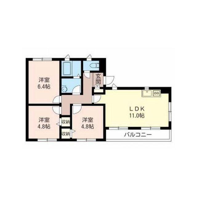 コモレビュー山手(3LDK/2階)の間取り写真
