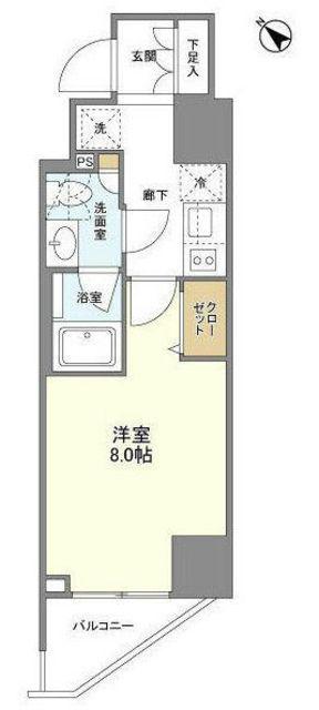 CAMELLIA(1K/5階)の間取り写真