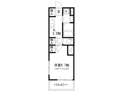 エリーズメゾン(1K/3階)の間取り写真