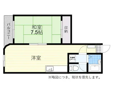 トレビアンビル(1LDK/5階)の間取り写真
