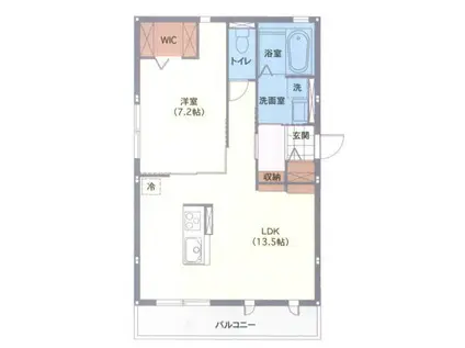 ソフィア本町A(1LDK/2階)の間取り写真