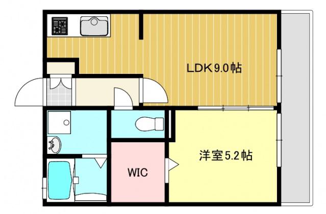 荘(1LDK/1階)の間取り写真