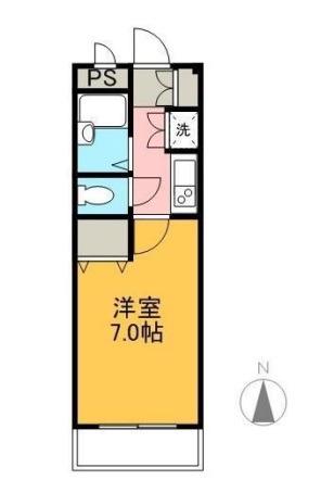 メゾンクレール(1K/2階)の間取り写真