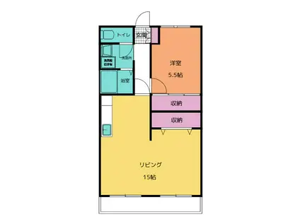 ラフォーレ大手(1LDK/3階)の間取り写真