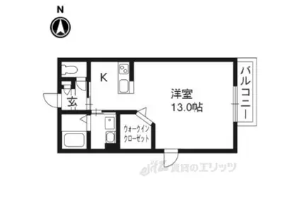 AUGUSTA(ワンルーム/2階)の間取り写真