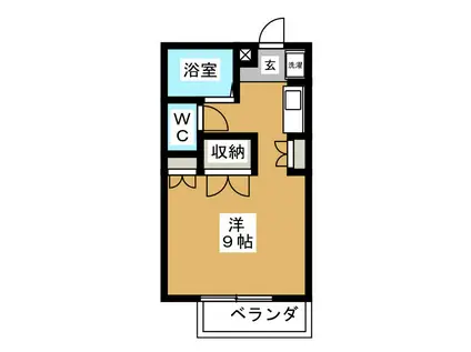 アスティ(ワンルーム/2階)の間取り写真