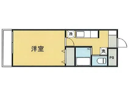 YESTERDAY(1K/3階)の間取り写真