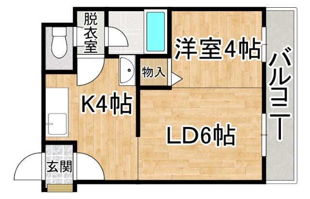 ラ・ポレール(1LDK/3階)の間取り写真