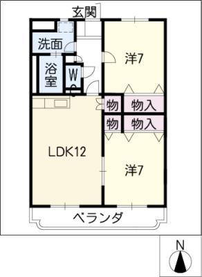 ア・ドリーム星ヶ丘南(2LDK/3階)の間取り写真