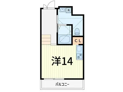 レイオーバー金町(ワンルーム/4階)の間取り写真