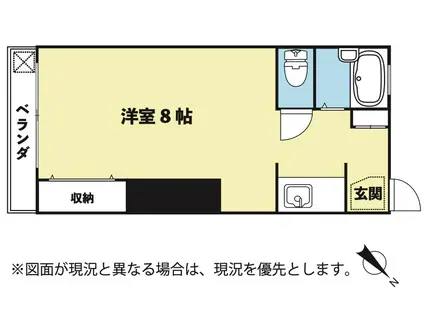 第3住吉ハイツ(ワンルーム/1階)の間取り写真