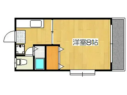 SUNハイツ(1K/2階)の間取り写真