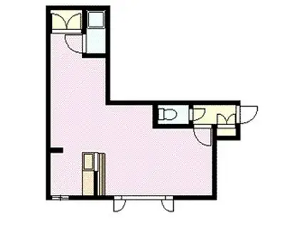 アランフェス(1DK/2階)の間取り写真