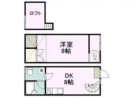 ラフォーレK‐I(1DK/1階)の間取り写真