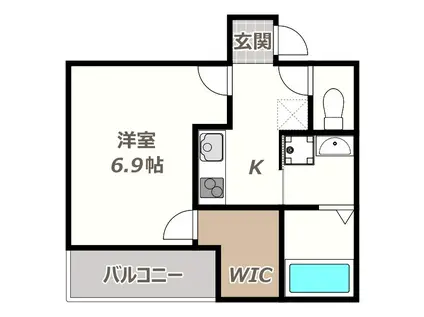 フジパレス我孫子前VI番館(1K/1階)の間取り写真