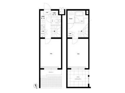 ルーブル荻窪伍番館(2K/1階)の間取り写真