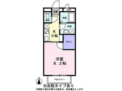 エミネンス魚崎(1K/1階)の間取り写真