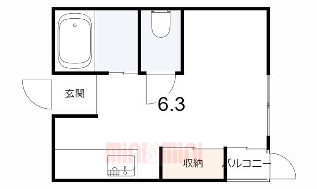 東門エースタウンビル(ワンルーム/3階)の間取り写真