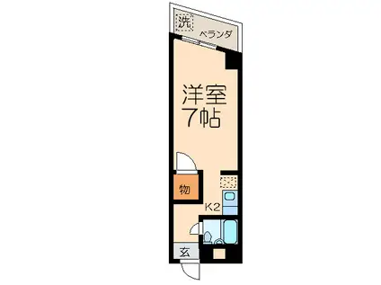 グランドメゾン金山(1K/1階)の間取り写真