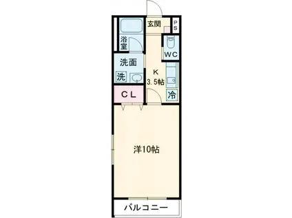 FLECHIR COURT 森下町(ワンルーム/2階)の間取り写真