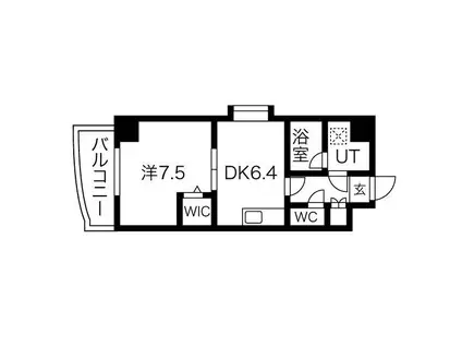 アクアスイート新大阪(1DK/4階)の間取り写真