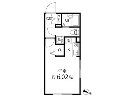 ブランシェ笹塚(ワンルーム/4階)の間取り写真