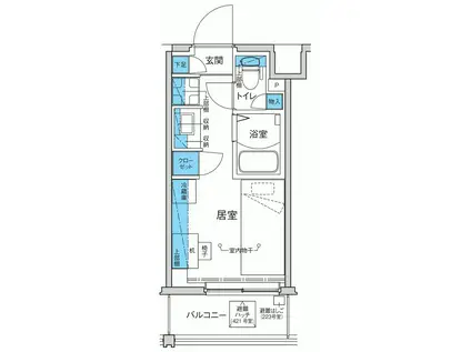 キャンパスヴィレッジ千歳烏山(ワンルーム/4階)の間取り写真