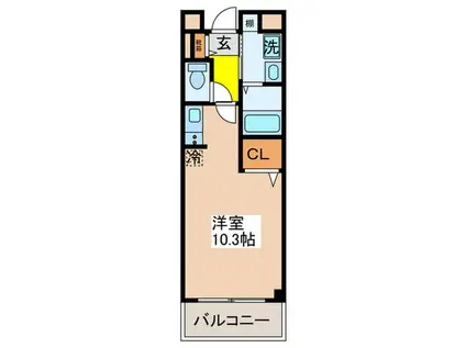 エスぺランサ(ワンルーム/1階)の間取り写真