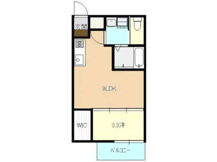 白南風町アパート(1LDK/2階)の間取り写真