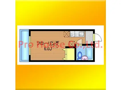 メゾン原田(ワンルーム/1階)の間取り写真