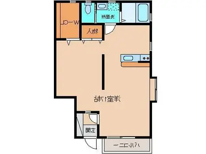 マイハウスIII(ワンルーム/2階)の間取り写真