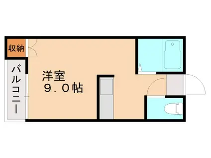 ベル21(ワンルーム/2階)の間取り写真