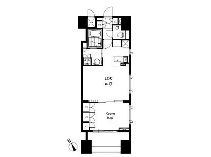 チェスターコート御茶ノ水(1LDK/13階)の間取り写真