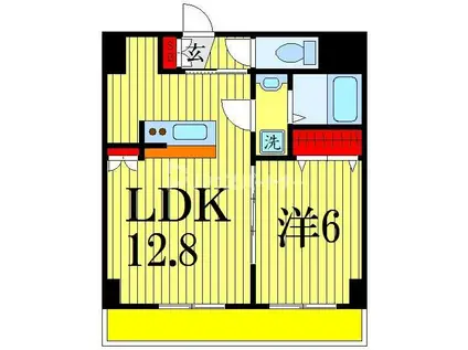 セラピアザ船橋(1LDK/4階)の間取り写真