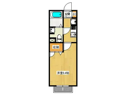 KEWELL I(1K/1階)の間取り写真