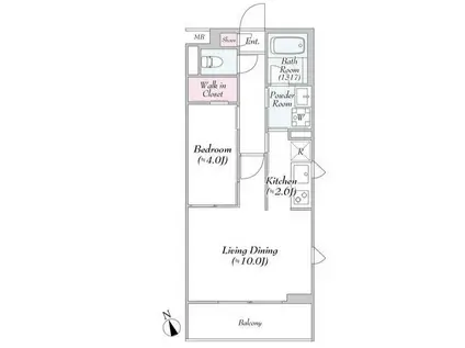 フォーラム鶴間(1LDK/3階)の間取り写真