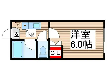 アルファーNEXTステージ(1K/1階)の間取り写真