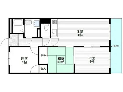 矢野ビル・ガレージ(3LDK/3階)の間取り写真