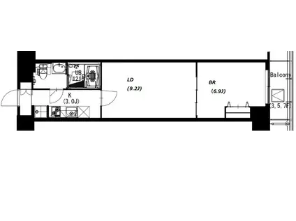 エスティメゾン押上(1LDK/4階)の間取り写真