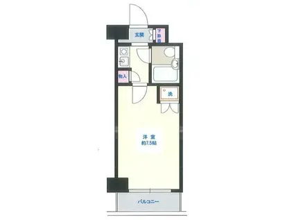 グローリア初穂桜台II(1K/9階)の間取り写真