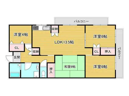 イデア.コミュニティ(4LDK/5階)の間取り写真