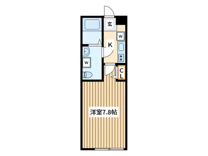 アムール サザンカ(1K/2階)の間取り写真