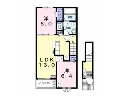 DAISYA(2LDK/2階)の間取り写真