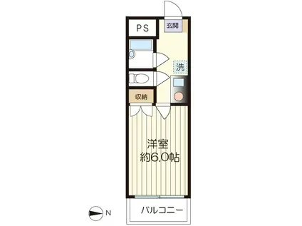 グレイスみなと(1K/3階)の間取り写真