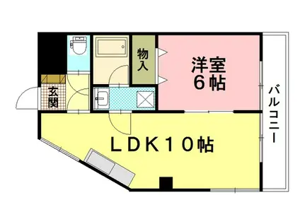 第3シモビル(1LDK/9階)の間取り写真