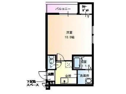 フジパレス長原I番館(1K/3階)の間取り写真